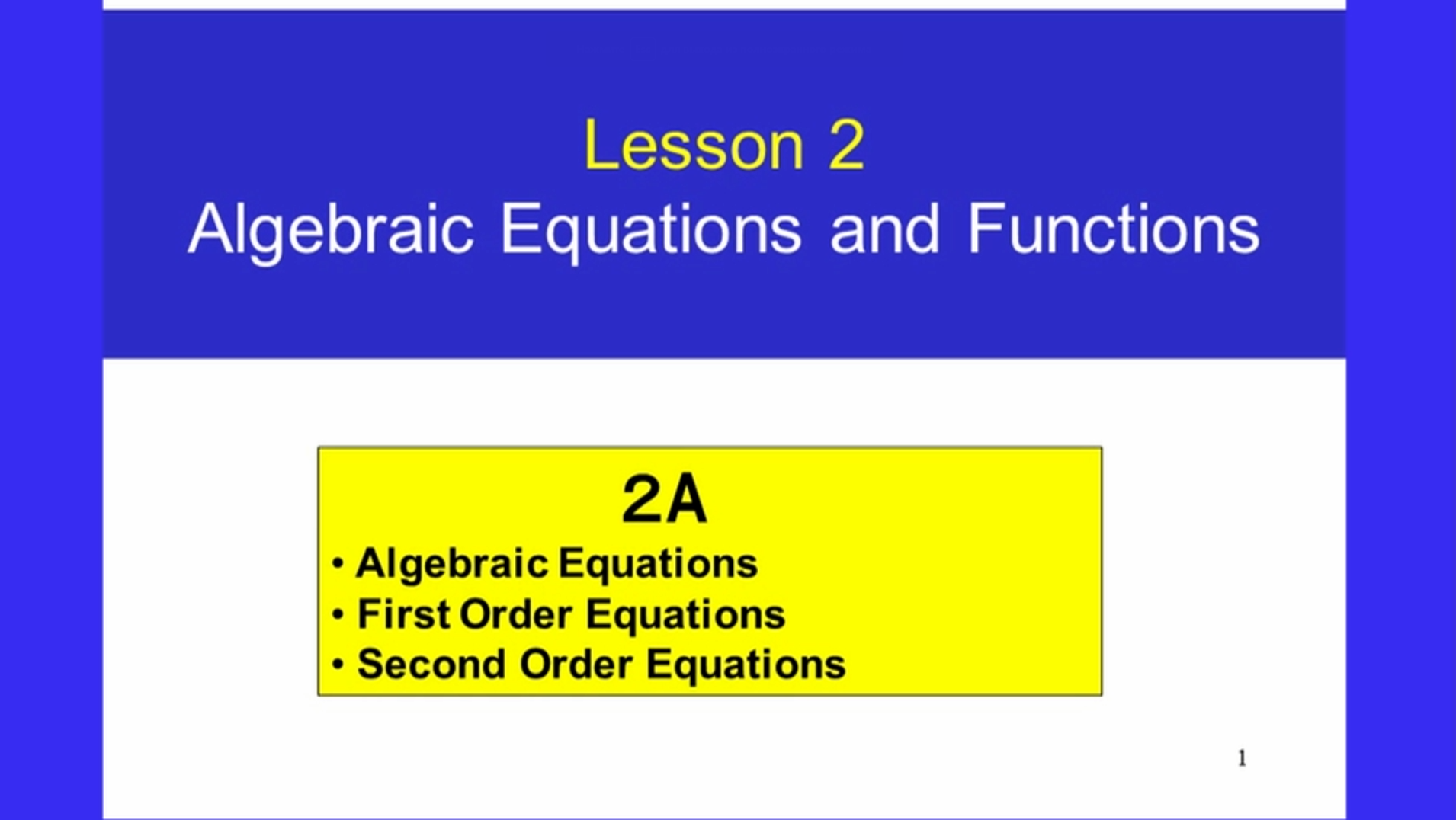 1-02_Algebraic Equations and Functions