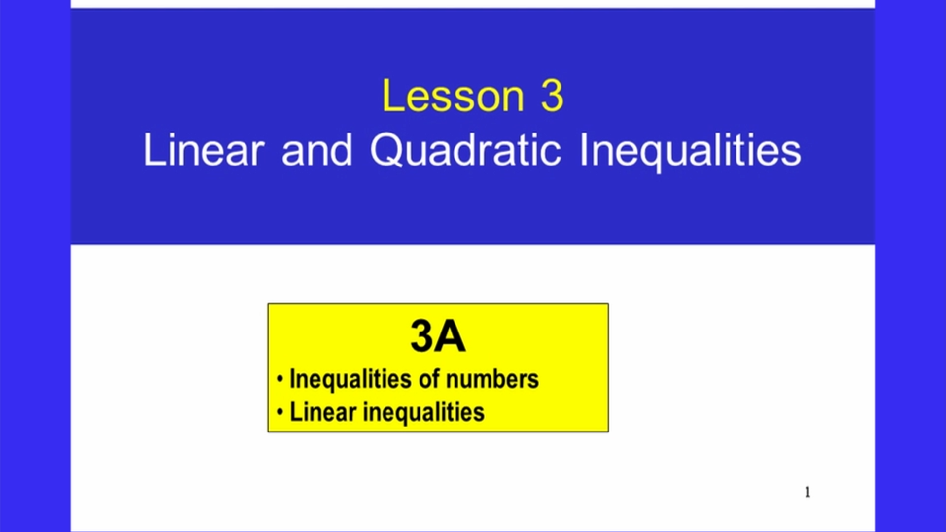 1-03_Linear and Quadratic Inequalities