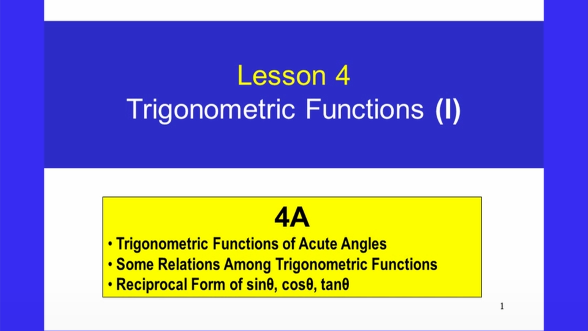 1-04_Trigonometric Functions (I)