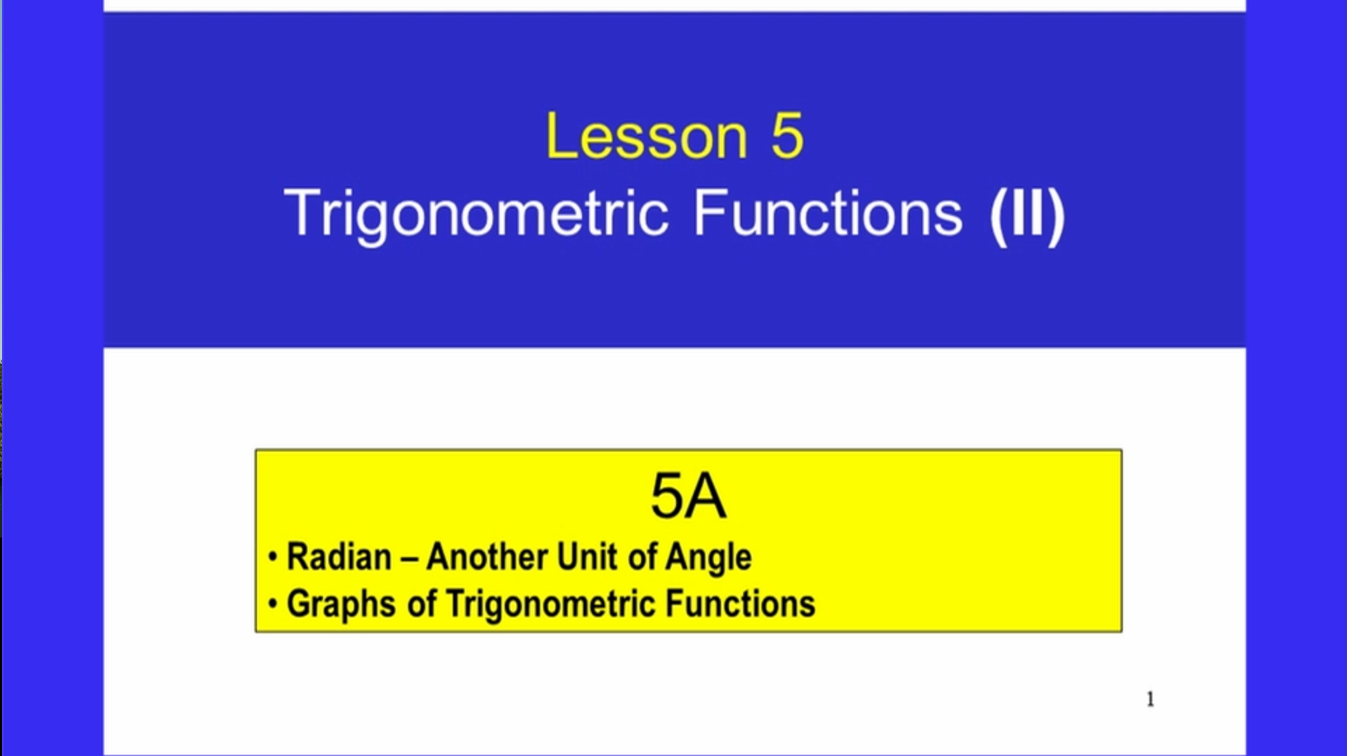 1-05_Trigonometric Functions (II)