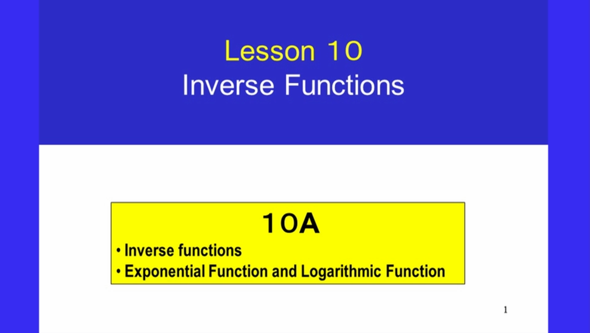 1-10_Inverse Functions