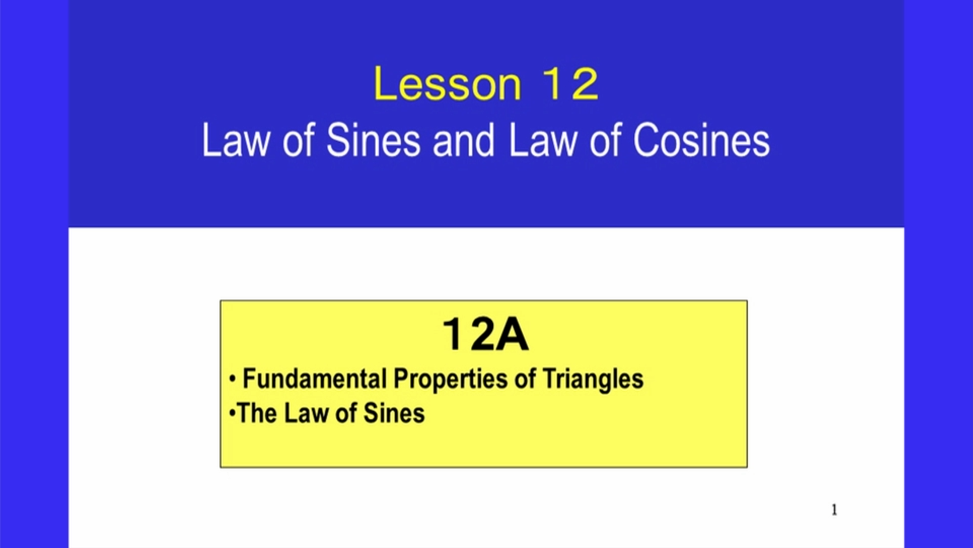 1-12_Law of Sines and Law of Cosines